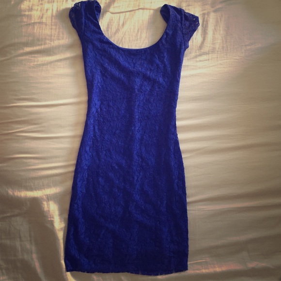 Body con blue dress