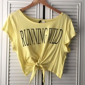 Yellow H&M Tie Crop
