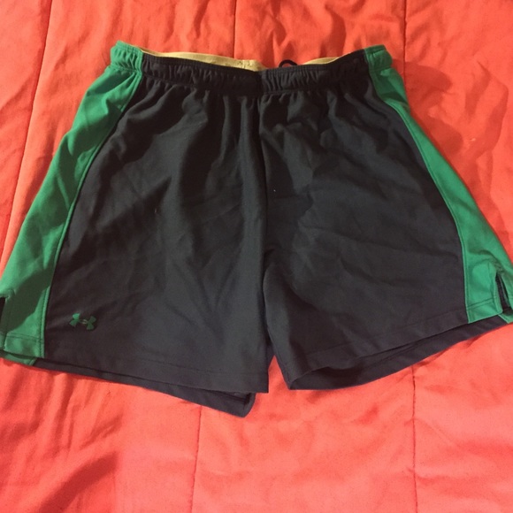 Blue and green under armor shorts