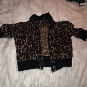 cheetah crop top jacket