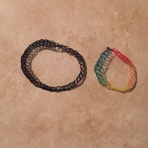 tattoo choker & bracelet
