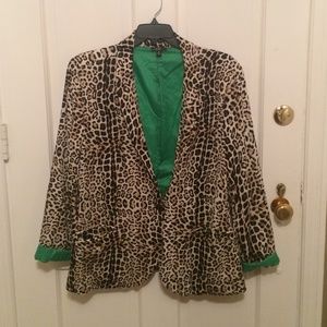 A animal print jacket.