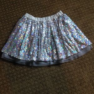 Silver/grey sequenced skirt