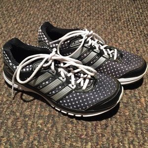Adidas running shoes.