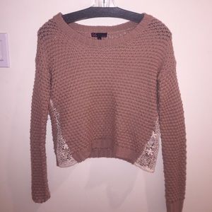 Sweater with Lace Detailing
