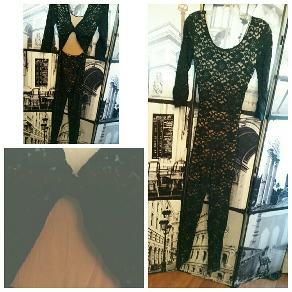 "It Looks Nude" Black Jumpsuit - Picture 3 of 3