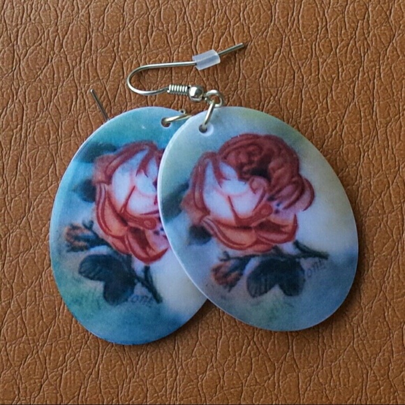 Vintage Rose Dangle Earrings