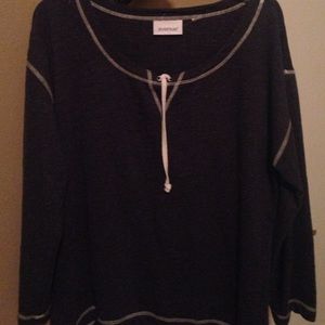 Leisure blue drawstring set