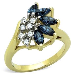 Stainless Steel Ion Two Tone Gold & Silver ring