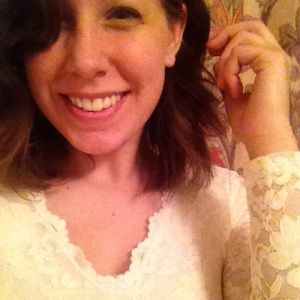 Lace long sleeve v-neck Asos dress.