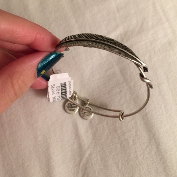 Alex and Ani Jewelry - Silver feather wrap Alex and Ani in silver