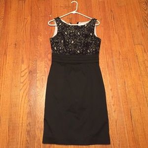 Cocktail dress with lace top
