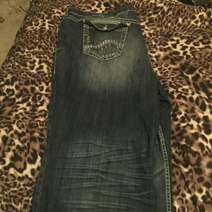 Relaxed torrid bootleg jeans with decor