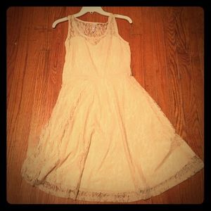 Beige lace dress