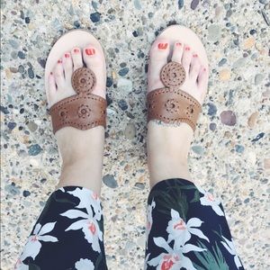 Jack Rogers Cognac Black Label Navajo Sandal