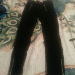 Black skinny corduroy pants