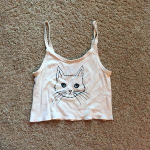 Kitty cropped tank