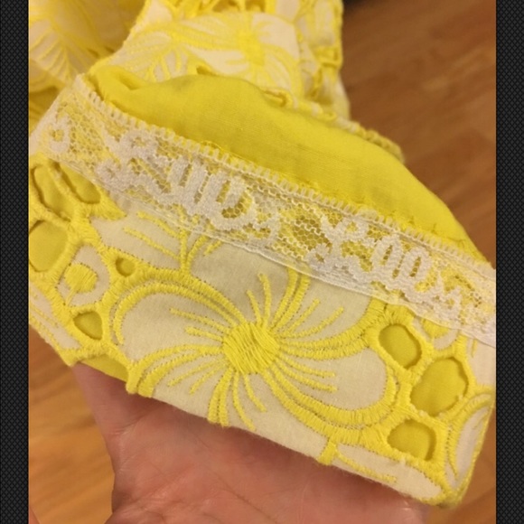 Lilly Pulitzer yellow floral overlay dress--BEAUTY - Picture 3 of 4