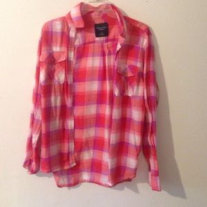American eagle pink flannel
