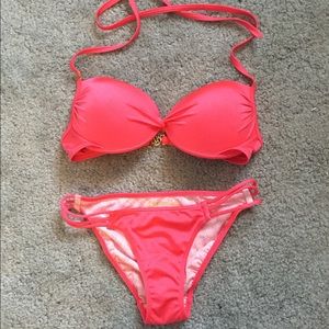 New Victoria's Secret coral swim suit 32D