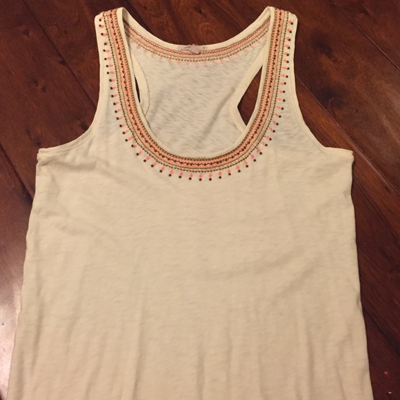 J.Crew beaded tank top