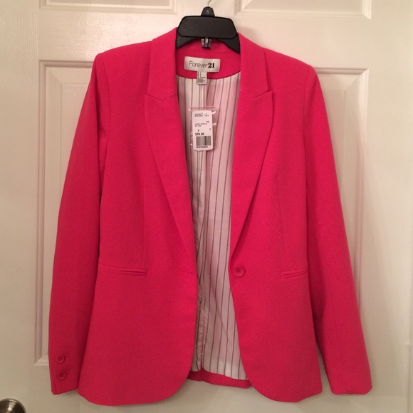 Forever 21 hot pink jacket blazer in size small
