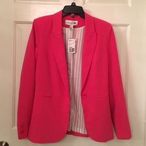 Forever 21 hot pink jacket blazer in size small