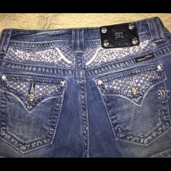 Miss me rhinestone jean shorts