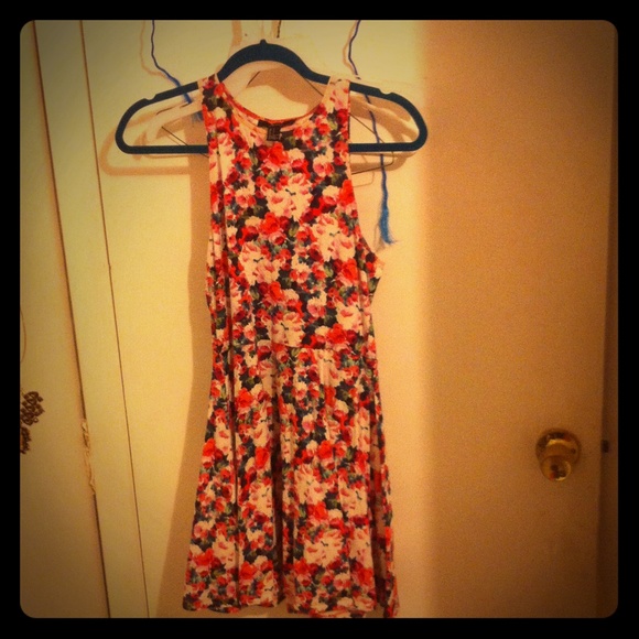 Floral forever 21 skater dress