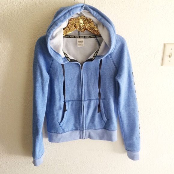 PINK Victoria's Secret Jackets & Blazers - Victoria's Secret Love Pink Zip Up Hoodie