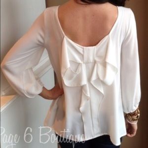 White bow top