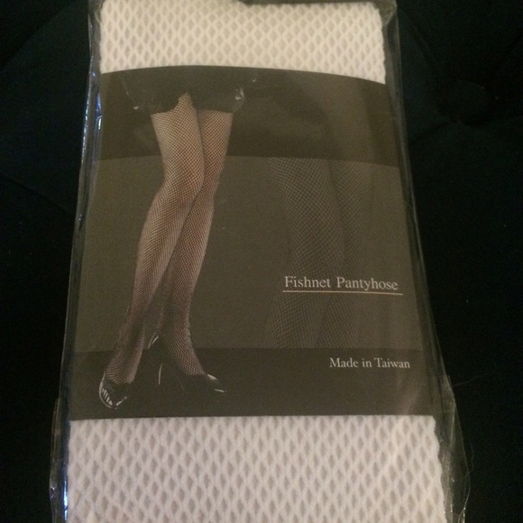 White Fishnet Pantyhose