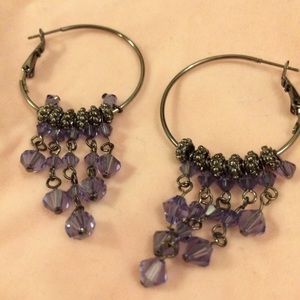 NWOT Chandelier style Hoop Earrings
