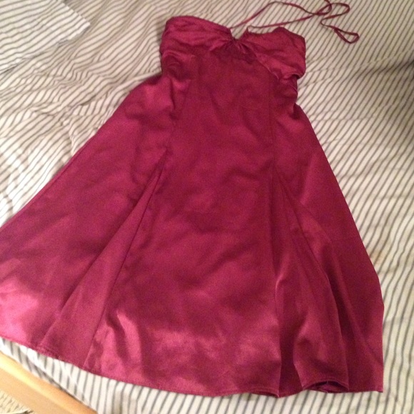 Satiny cocktail/bridesmaid dress