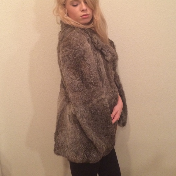 German Grey Rabbit Fur Jacket 100% Authentic - Picture 2 of 4