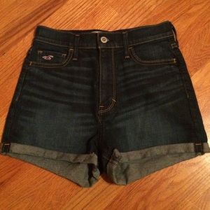 Navy blue high waisted shorts