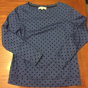 Blue Polka Dot Top