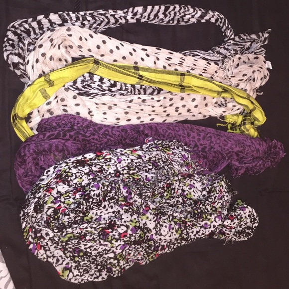 5 scarfs