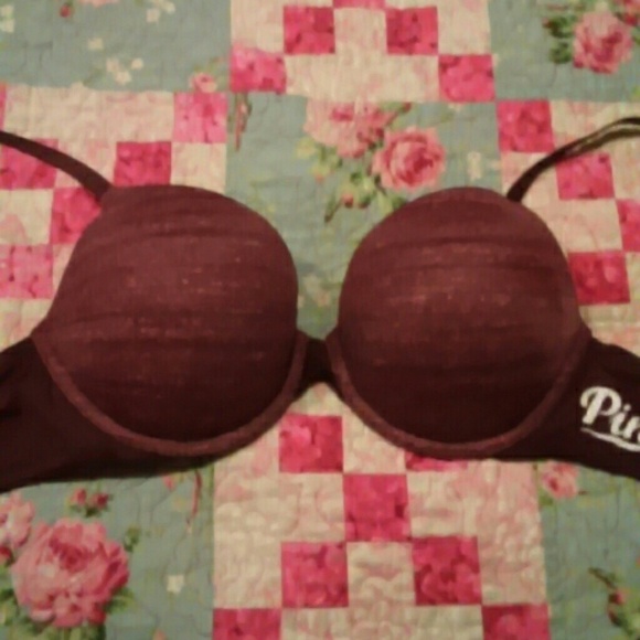Pink push up bra