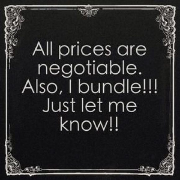 All prices are negotiable