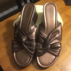 Michelle D bronze sandals