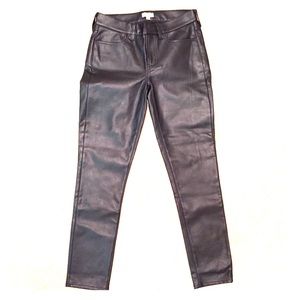 J. Crew Black Faux Leather Pants