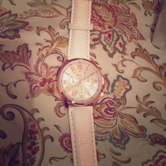 White and Rose Golden watch