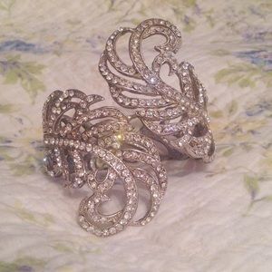 Dazzling silver cuff bracelet
