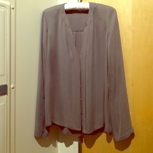 Vince silk taupe blouse