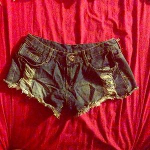 Denim shorts