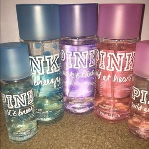 bundle of pink perfumes