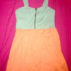 Grey and orange dress