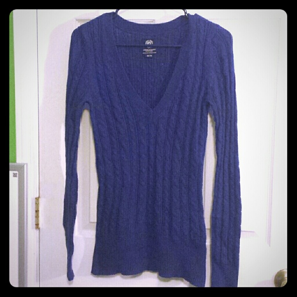 Dark Royal blue v-neck Sweater
