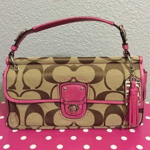 Coach Signature City Willis Khaki/Magenta 19033